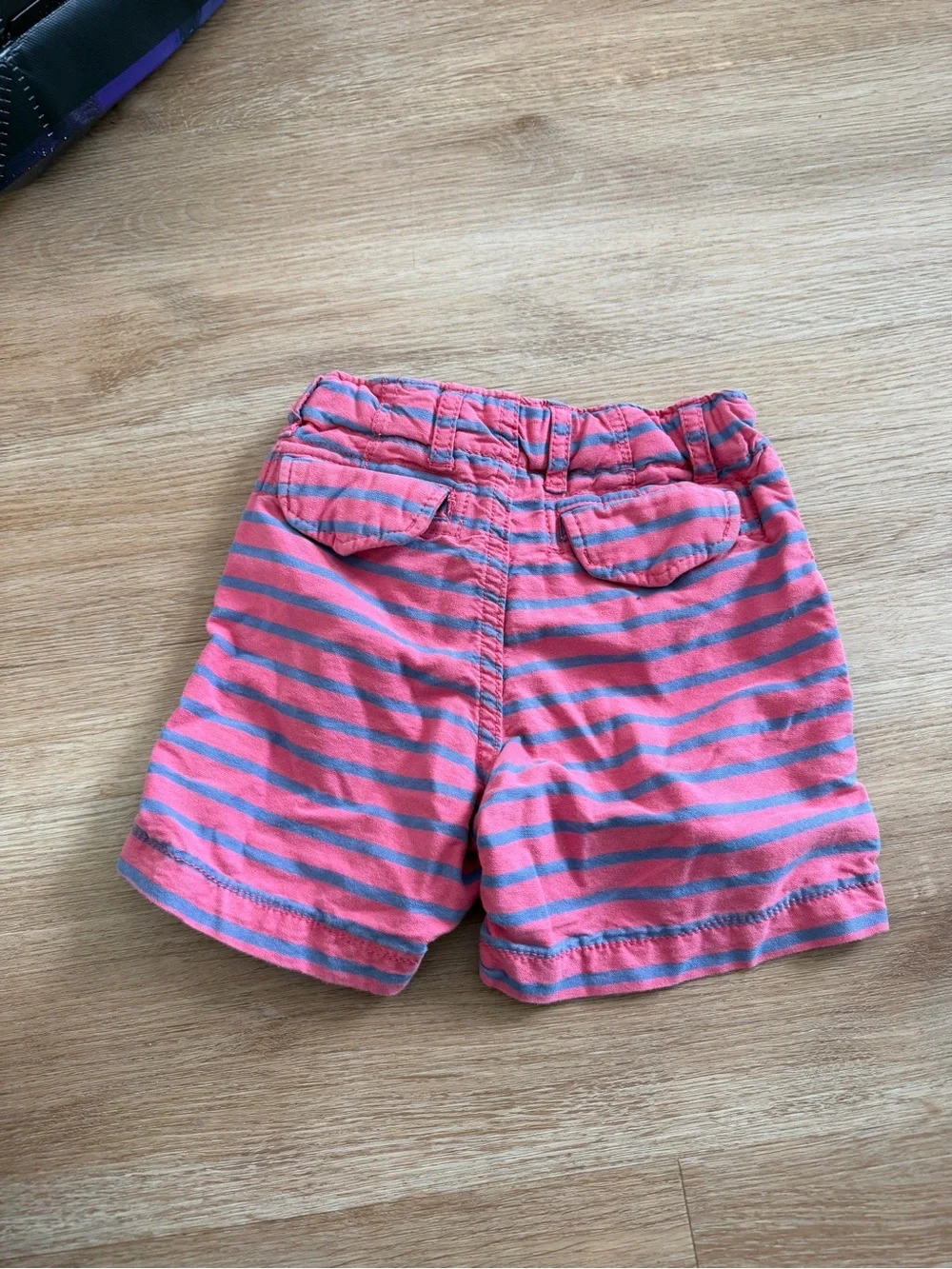 GAP Pink and Gray Stripe Cotton Shorts